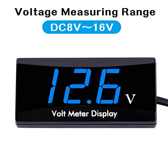 DC 8-16V Blue/Red LED Digital Voltmeter Panel Display Voltage